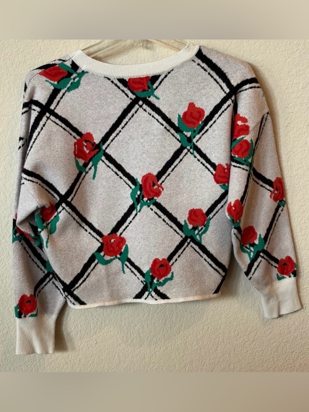 Anthropologie Maeve Floral "Roses" Sweater Size SP - Picture 5 of 8